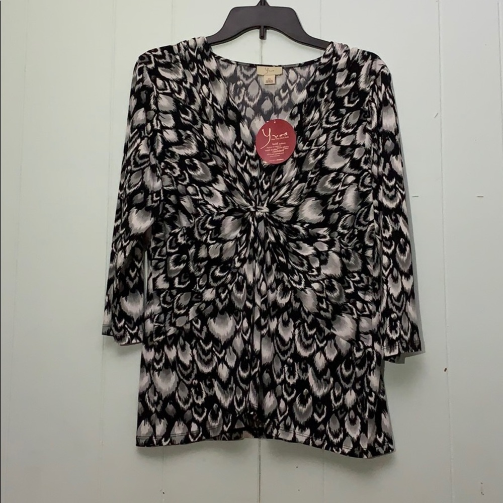 NWT New Yvos Dress barn 3/4 Sleeve Blouse Sz XL